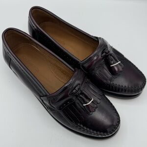 Bass weejuns Jeremy leather loafers moccasins tasseled accademia office 9.5 EE